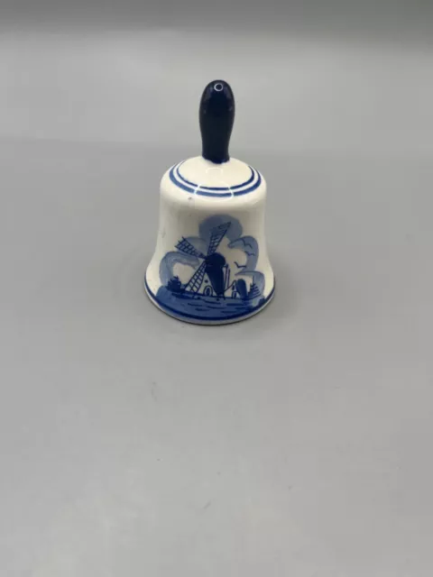 Vintage Holland Delfts Blue Hand Painted Mini Bell