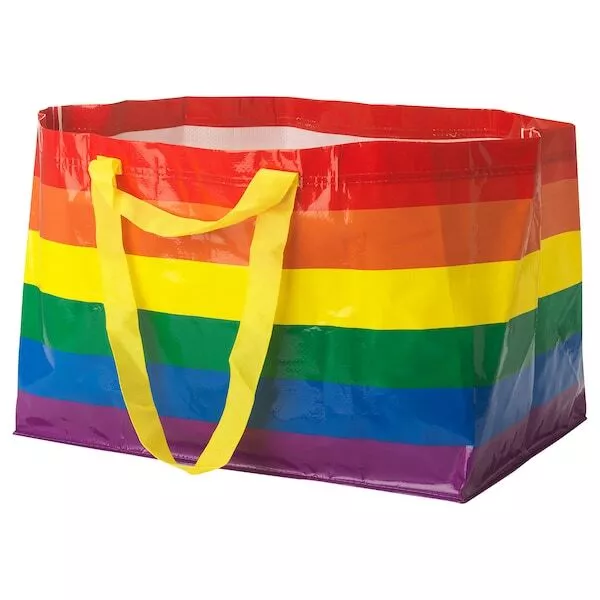 Ikea Bag Large Storstomma Rainbow Reusable Shopping LGBT Frakta 104.832.10 NEW