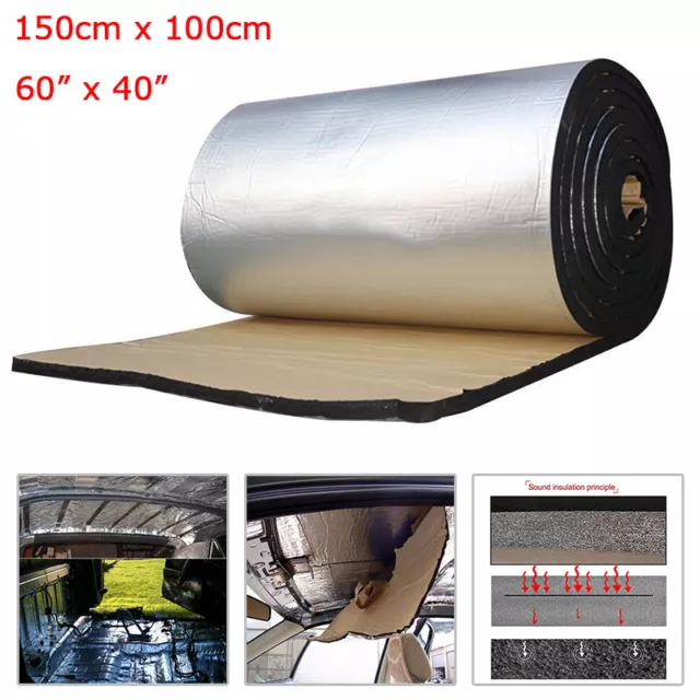 Sound Deadener Mat Car Heat Shield Insulation Cover With Seam Roller 60"x 40"