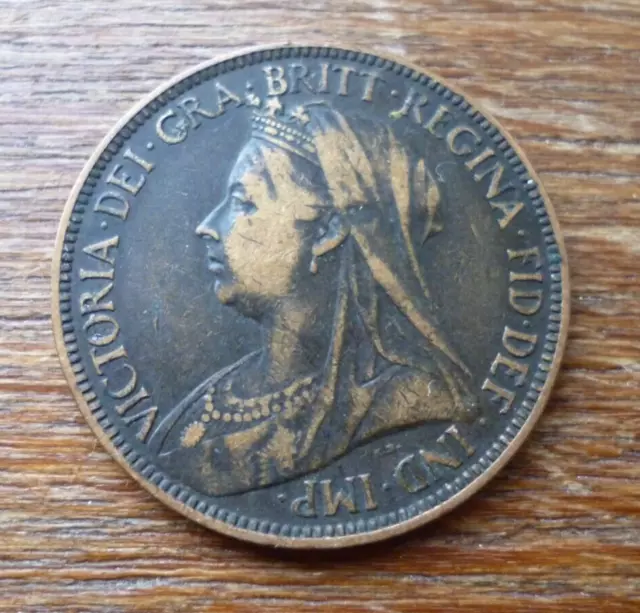 1898 Half-Penny Coin. Queen Victoria.