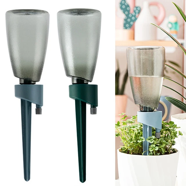 4 Mini Globi Irrigazione Iridescenti A Forma Di Fungo - Bulbi In Vetro Soffiato Per Piante, Autoirrigazione 130ml, Regalo Giardinaggio