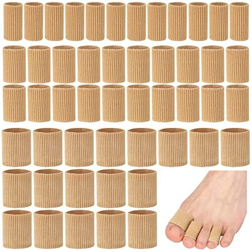 Toe Sleeve Protectors Toe Cushion Tube Soft Gel Corn Pads Protectors, 42PCS T...