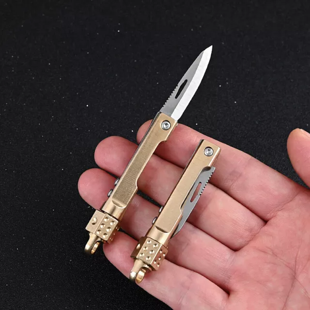 1PCS PORTABLE STAINLESS Steel Unboxing Mini Folding Knife Portable Small  Blade $4.26 - PicClick AU