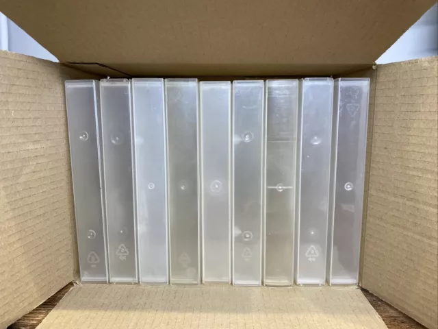 9 x Empty Clear VHS Video Tape Small Box Cases ideal Replacement or Upcycling