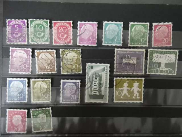 BRD 1951 bis 1959 zwischen Mi.Nr. 125 und 304 gestempelt