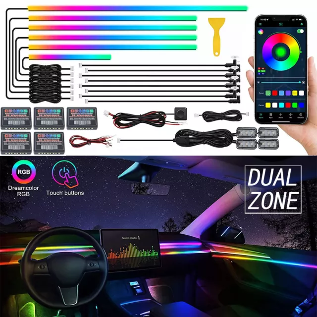 Symphony RGB 64 Color 18 in1 Car Ambient Interior LED Acrylic Guide Fiber Lights