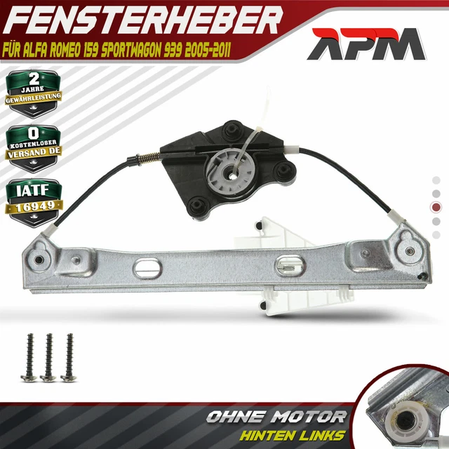 Fensterheber ohne Motor Hinten Links für Alfa Romeo 159 939 2005-2011 4/5-Türer