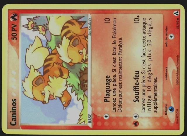 Pokemon Ex Crea Legendes N° 55/92 Caninos ....