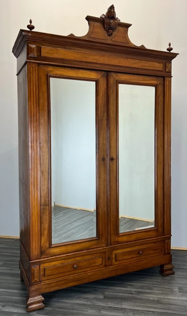 Impressive Antique French Armoire Wardrobe with mirrors (LOT 2594)