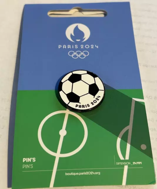 Paris 2024 Olympic Games Football Pin Badge Official Visa Merchandise.