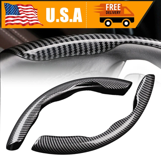 Universal Steering Wheel Cover Kit Carbon Fiber Car Non-Slip Accessories US