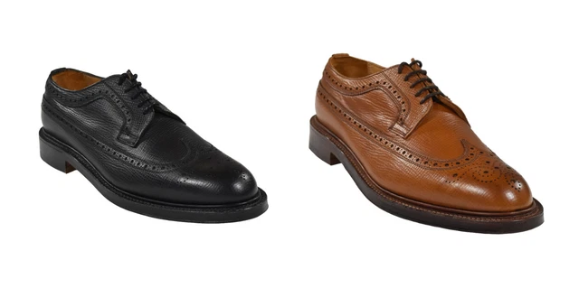 RALPH LAUREN RRL Brogue Benchmade Leather Wilberforce Wingtip 