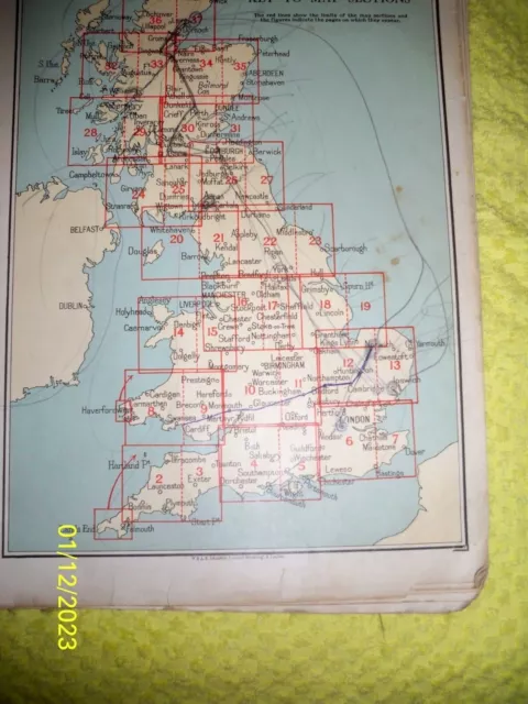 Great Britain Maps. Simplified Key Route Maps. 1930's. 3