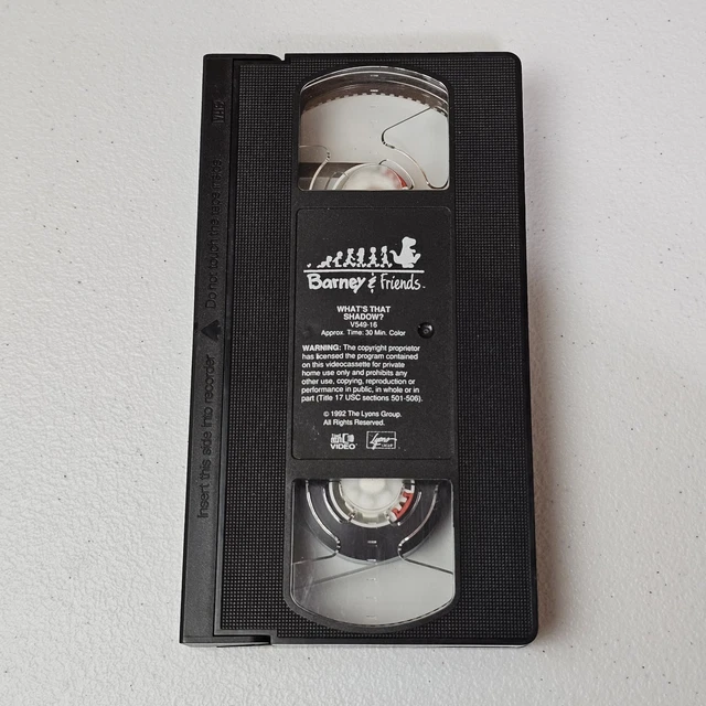 BARNEY & FRIENDS (VHS, 1992) What's That Shadow? - No Cover, Tape Only ...