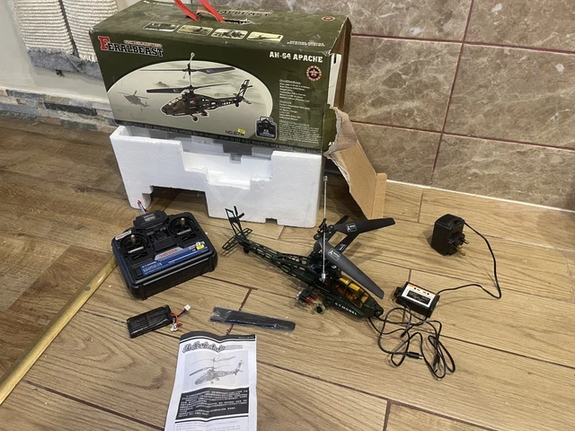 RARE VINTAGE AH-64 Apache Helicopter Feralbeast Remote Controlled new ...