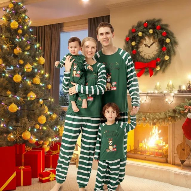 Family Matching Adult Kids Christmas Pyjamas Xmas Nightwear Pajamas PJs Festive