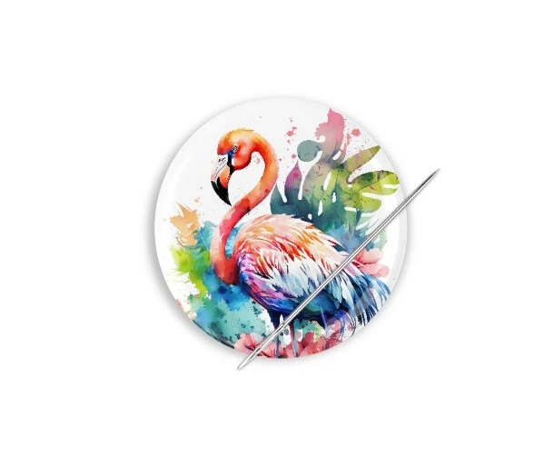 Minorizador de agujas Flamingo, punto de cruz, minor de agujas tropicales