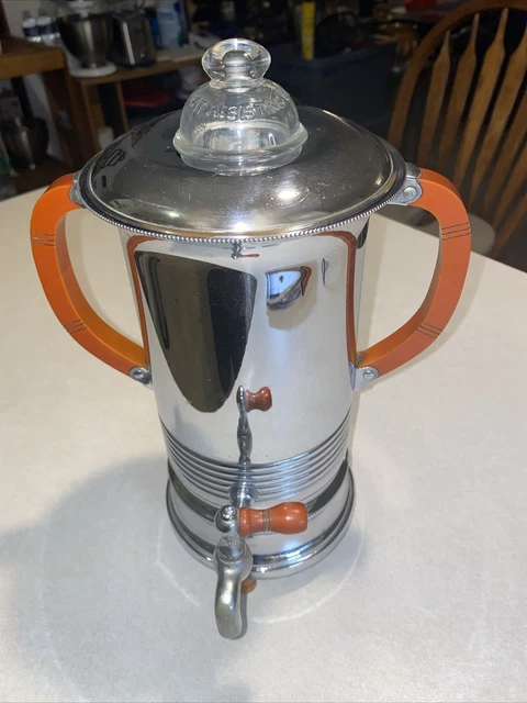Ensemble crémier et sucrier chromé vintage GE Hotpoint art déco avec