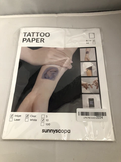 SUNNYSCOPA PRINTABLE TEMPORARY Tattoo Paper For INKJET Printer US sunnyscopa-printable-temporary-tattoo-paper-for-inkjet-printer-us