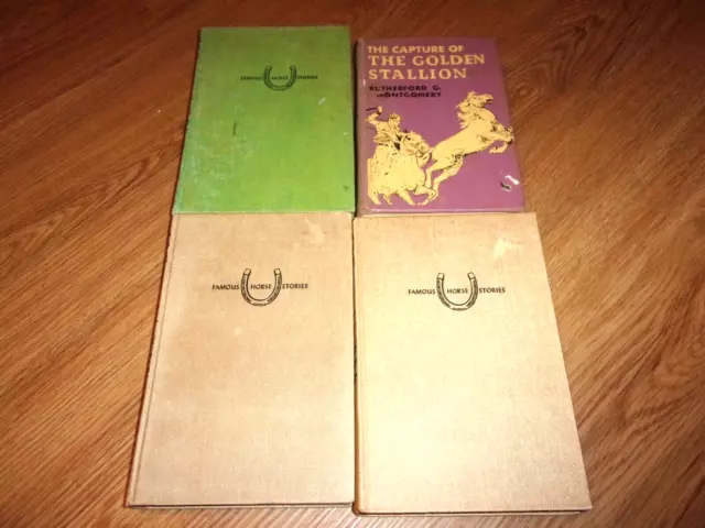 Famous Stories Golden Stallion Rescue Victory Capture Montgomery Horse Book Lot