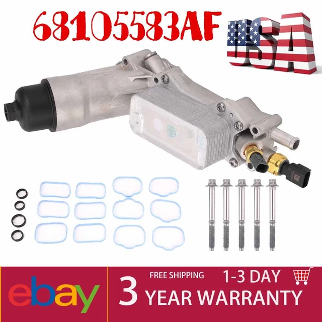ALUMINUM COMPLETE ENGINE Oil Filter Housing For 20112016 Jeep Dodge
