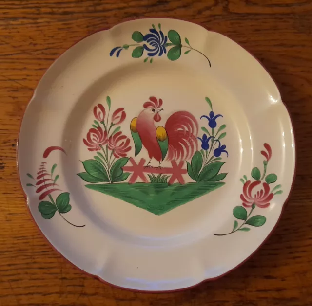 Assiette Ancienne En Faïence St Clément XIXe - Jardinière à Fleurs