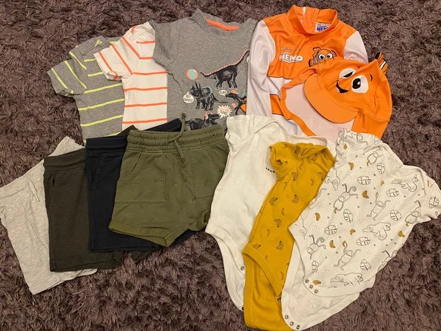 Boys spring summer bundle 18-24 months 1 1/2-2 years t-shirts shorts swimsuit