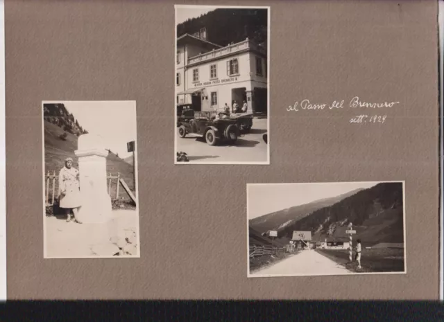 Passo Del Brennero E Giovo-Bolzano-Foglio Album Con Foto  Incollate Del 1929 -