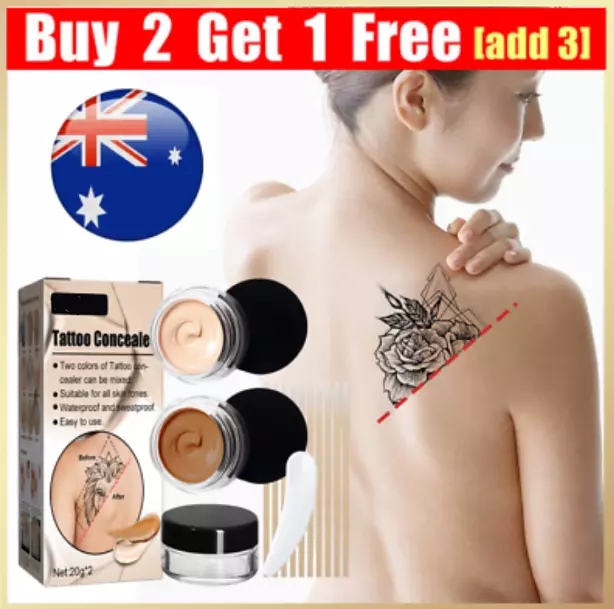 Tattoo Cover Up Makeup Skin Scar Birthmark Waterproof Concealer Primer Cream——AU