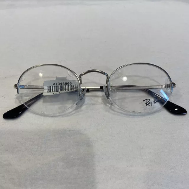 Ray-Ban Eyeglasses Frames RB6547 2538 Silver Round Half Rim 49[]22-145