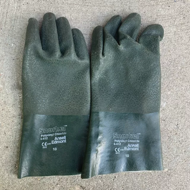 Ansell Edmont Monkey Grip Size 10 Tan Polyvinyl Chloride Gloves 3-312 NOS