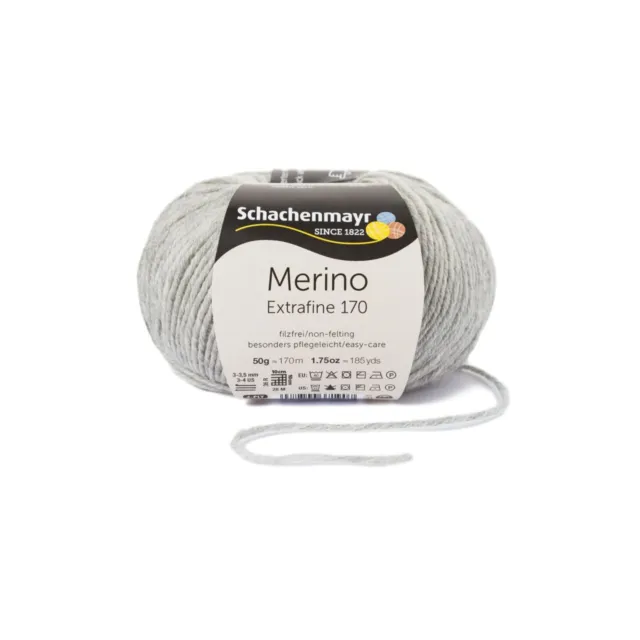 MERINO EXTRAFINE 170 von Schachenmayr - Farbe 00090 - 50 g / ca. 170 m Wolle