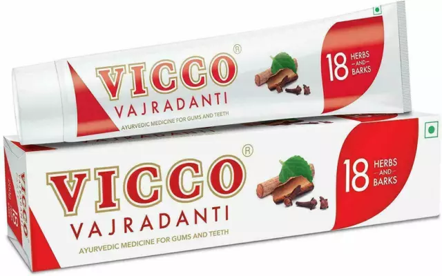 Vicco Vajradanti Pasta de Dientes Herbal Ayurvédica para Encías Dientes 50g...