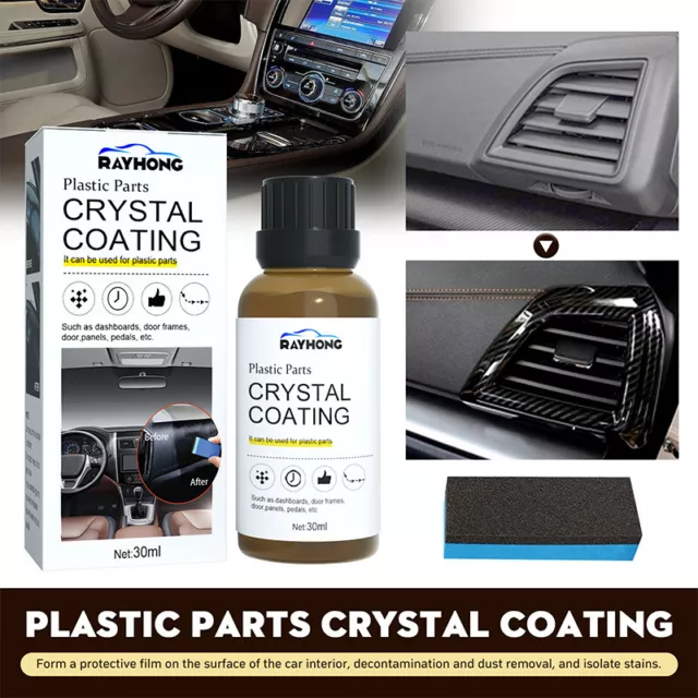 Plastic Parts Crystal Coating, Easy to Use Car Refresher, Great Gloss Protection