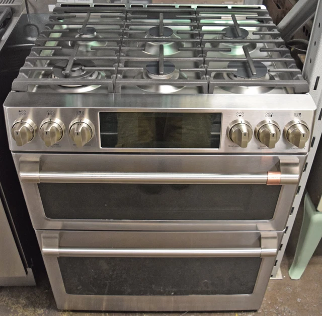 GE CAFE CGS750P2MS1 30" SlideIn Gas Smart Range with 6 Sealed Burners