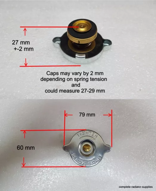 7 lb / psi  Short Reach Radiator Cap/Pressure/Expansion Cap 3