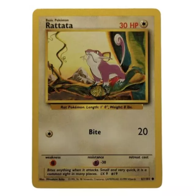 Pokémon TCG Rattata Basis Set 61/102 Normal Unbegrenzt Allgemein