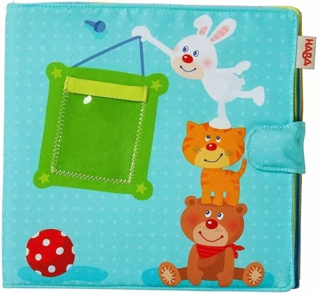 HABA Baby-Fotoalbum Spielgefährten2 Album aus Stoff mit 10 Seiten Einstecktasche