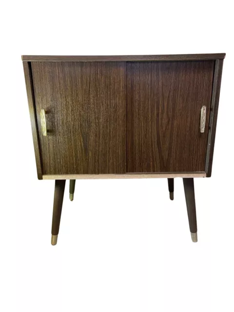 Vintage Mid Century Modern Record Cabinet Credenza Album Storage Retro 1960's