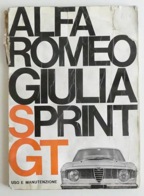 Manuale uso e manutenzione - Alfa Romeo Giulia sprint GT 1964