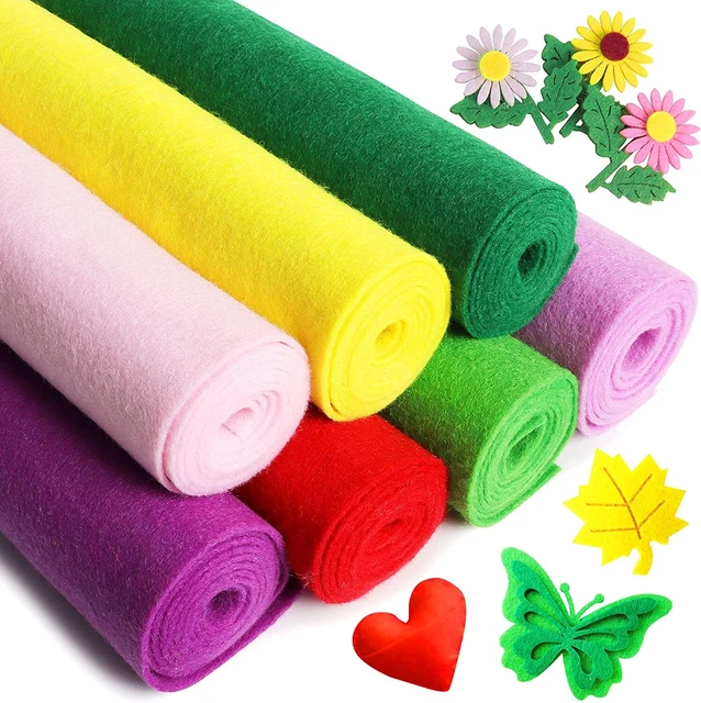 ZAIONE Pacchetto di fogli di tessuto feltro: morbido 7 rotoli 21 cm x 90 cm t