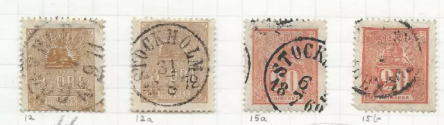 Sweden 1862-72 Issues  Used On Part Album Leaf