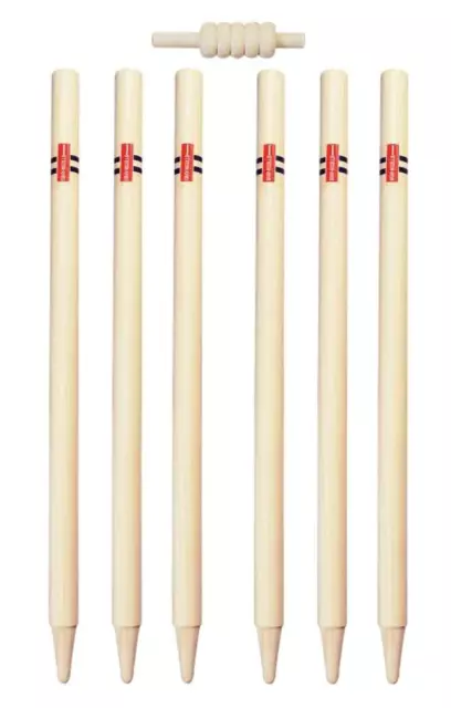 Gray Nicolls Club Cricket Stumps (Seniors), Set of 6 stumps with 4 bails