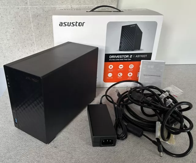 Asustor Drivestor 2 AS1102T NAS Drive Storage 2 Bay with 2 x 4TB Hard drives HDD