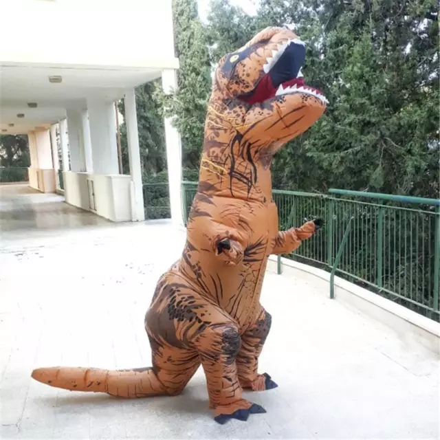 DINOSAURO T-REX GONFIABILE costume carnevale mascotte gigante