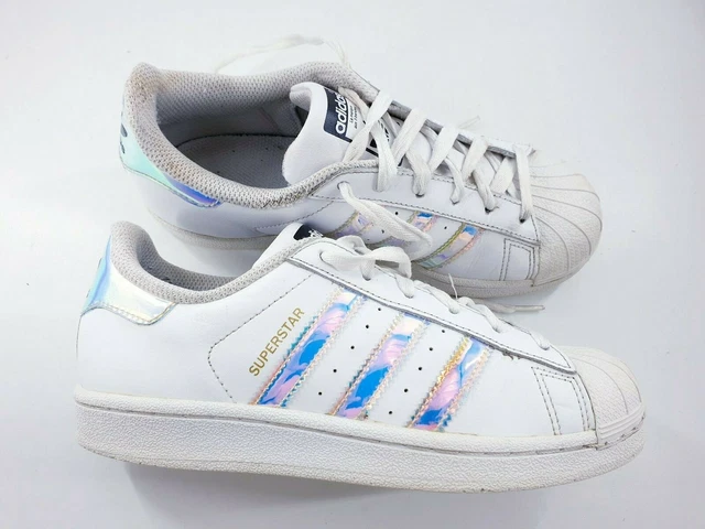 SCARPE DA GINNASTICA piatte Adidas Superstar taglia 3 bianche in