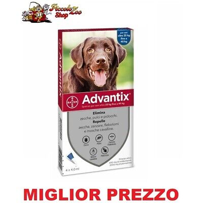 Advantix Bayer 4 pipette antiparassitario per cane oltre 25kg SCAD 2026