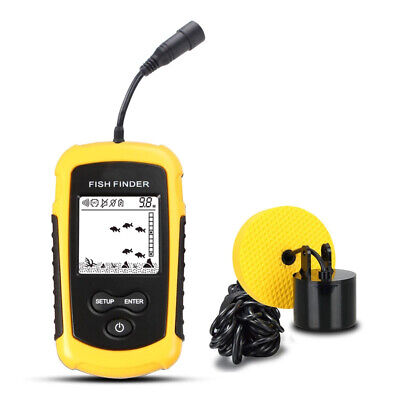328fts Portable Fish Finder Depth Echo Sonar Alarm Sensor Transducer Fishfinder
