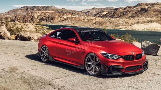 BMW M4 Ferrada Red Matte High Res Wall Decor Print Photo Poster