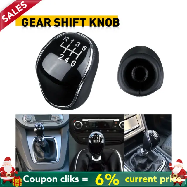 6 Speed Gear Shift Knob Leather Handleball For Renault Megane MK3